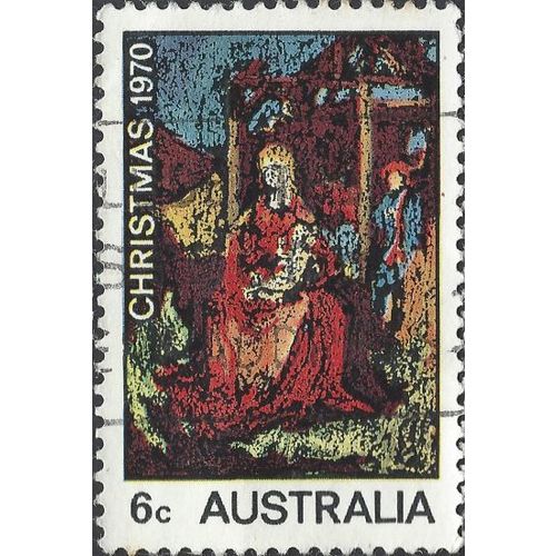 AUSTRALIA, CHRISTMAS, Madonna, William Beasley, red-brown 1970, 6c, #5