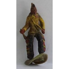 VINTAGE Plastic ' NATIVE AMERICAN figure ' ( 1930s )