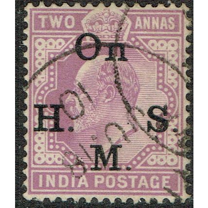 India 1902 Official 2a Violet SGO58 FU