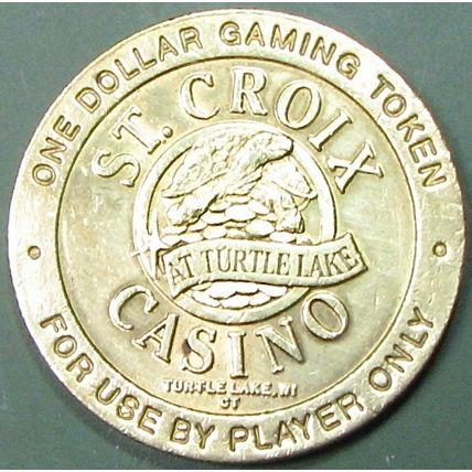 St Croix. $1 Casino Token. Turtle Lake, WI. b16A.