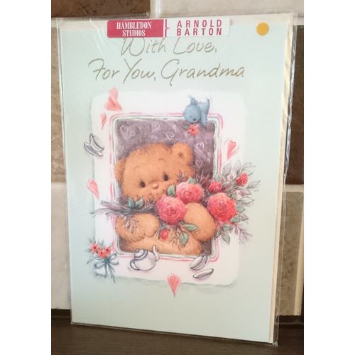 With love, For You, Grandma - (G) - Glitter Card - 0010