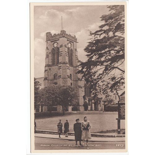 Parish Church of St Paul Colwyn Bay Postcard 2529