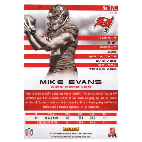 2014 Football Rookies & Stars Mike Evans-ROOKIE