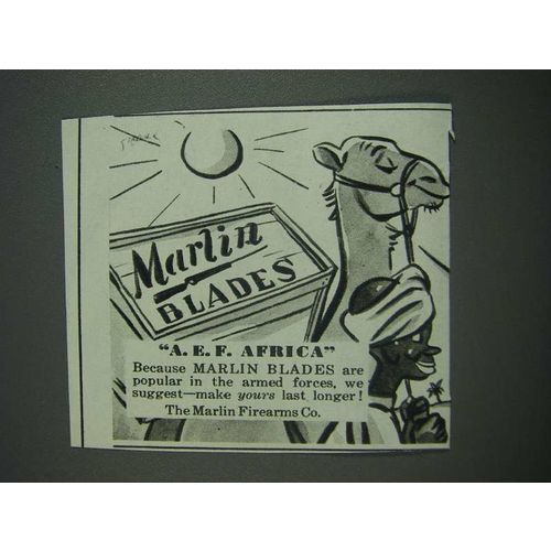 1943 Marlin Blades Ad - A.E.F. Africa
