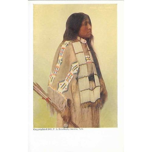 North American Indian Post Card, Annie Red Shirt, MINT circa 1905