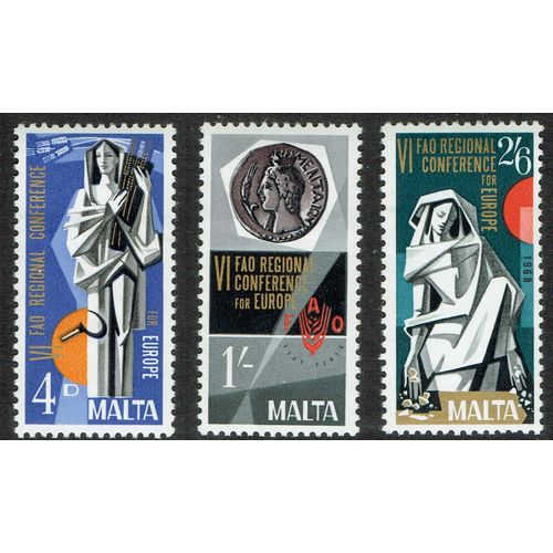 Malta 1968 6th Food and Agricultural Conference set 3v SG412-414 UM