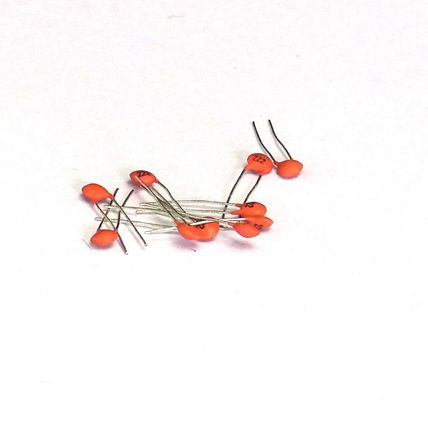 10 x 0.0022uf - 2200pF - 2.2nF - (222) 50V Ceramic Disc Capacitors - Free Post