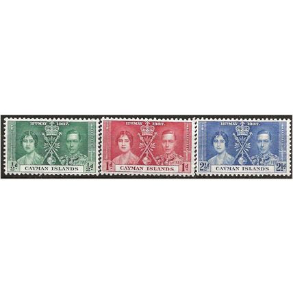 Cayman Islands 1937 Coronation Set SG112-114 Mounted Mint .. ..