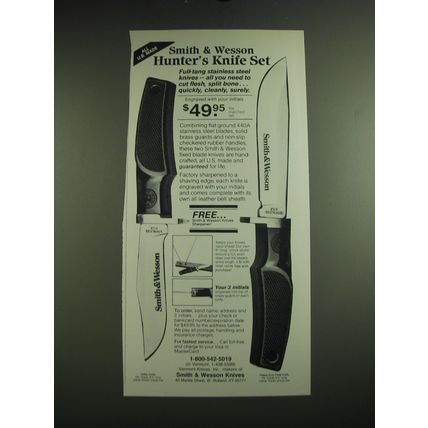 1987 Smith & Wesson Hunter's Knife Set Advertisement