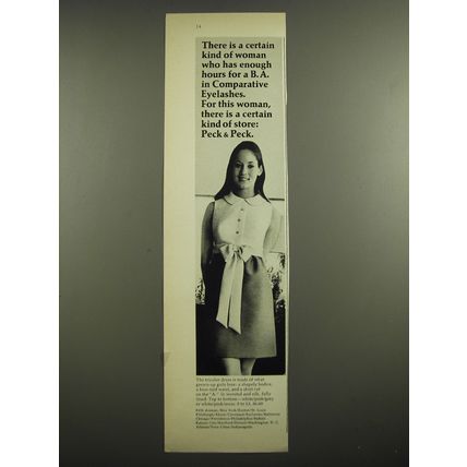 1968 Peck & Peck Tricolor Dress Ad - There is a certain kind of woman