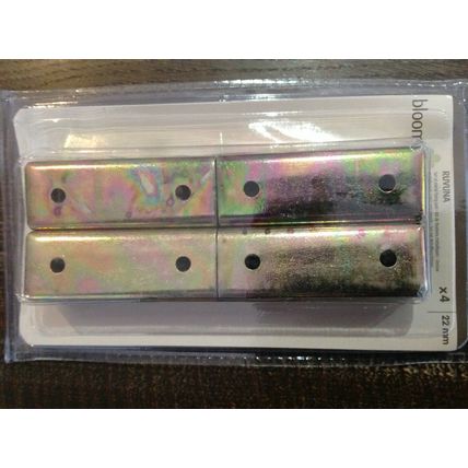 Blooma Solid Steel Fixing Clip 22mm Bracket Clips for Fencing Etc 2 Packs of 4