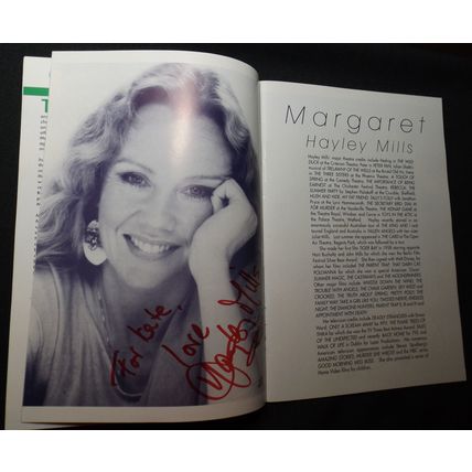 Hayley Mills & Jenny Seagrove Signed Dead Guilty Playbill/personal photo, London