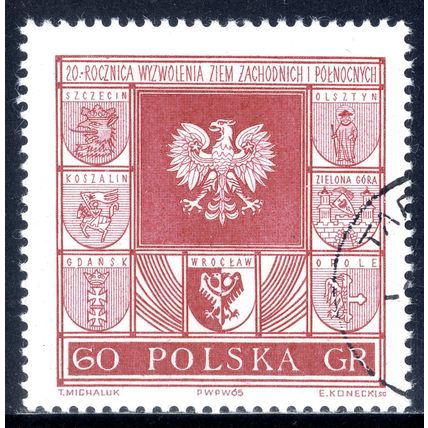 POLAND 1965, 20th Anniversary of Recovery of North & West Territories, 60 G, CTO