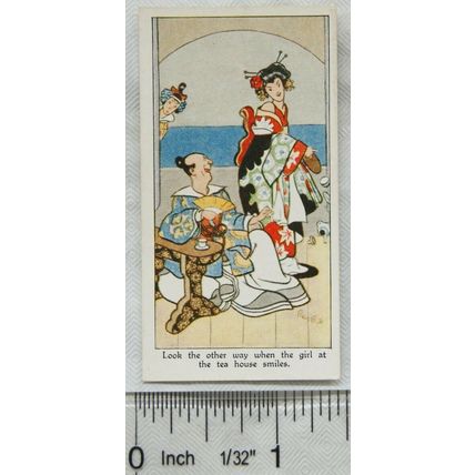 1931 Churchman Eastern Proverbs No. 16 Look the other way when the girl