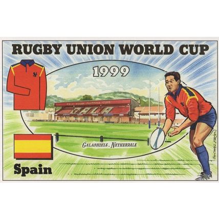 Spain Spanish Team Rugby Union World Cup 1999 Postcard