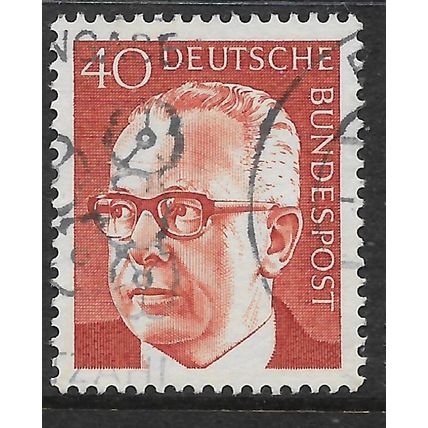 GERMANY EAST 1970 PRES HEINEMANN 40pf ORANGE SG 1540 FINE USED#