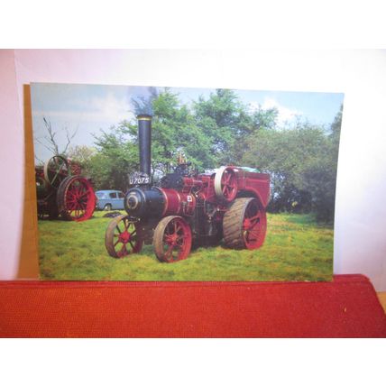 'LITTLE JIM', MANN'S 1920 agricultural STEAM TRACTOR postcard #