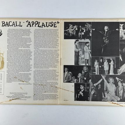 Lauren Bacall Applause Original Broadway Cast Vinyl LP Record Album ABC-OCS-11