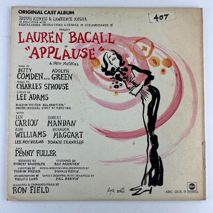 Lauren Bacall Applause Original Broadway Cast Vinyl LP Record Album ABC-OCS-11