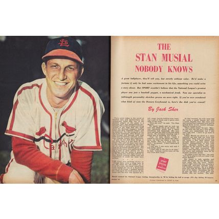 Mag: Mar 1949 Sport ~ Ralph Beard, Stan Musial, Linda Darnell Chesterfied Ad
