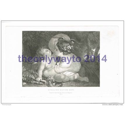 Stealing Cupid's Bow, Peterson's Magazine, Book Illustration (Print), 1853