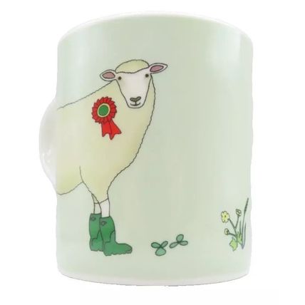 Sheep Wearing Wellies Mug Fine China Ceramic 9.5 CM Microwave & Dishwasher Safe