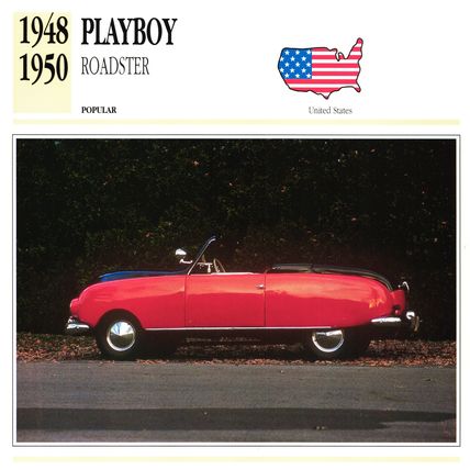 Collectors Club card. Classic Cars. Playboy Roadster