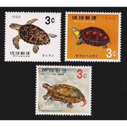 Ryukyu Turtles 3v 1965 MNH SG#171-173 Sc#136-138