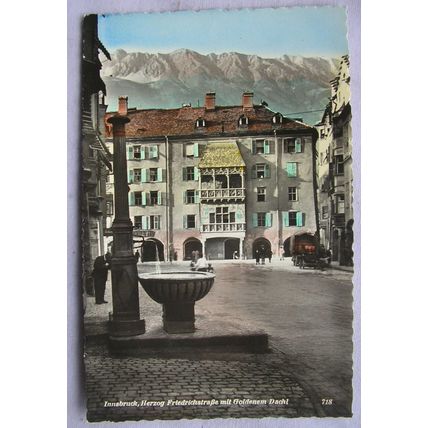 vintage postcard Goldenes Dachl, Innsbruck