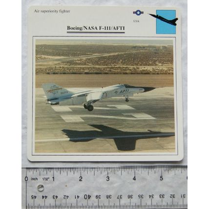 Boeing/NASA F-111/AFT1 - USA - Air Superiority Fighter - Collectors Club Card