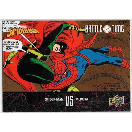2024 UPPER DECK SPIDER-MAN ' BATTLE TIME ' card # BT - 16 Copper