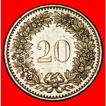 Ⰶ LIBERTY (1879-2025): SWITZERLAND★20 RAPPEN 1981 DIES I+A★LOW START★NO RESERVE