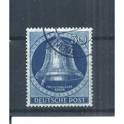 Berlin Germany stamps. 1951 Freedom Bell 30pf - clapper to left used. (AP557)