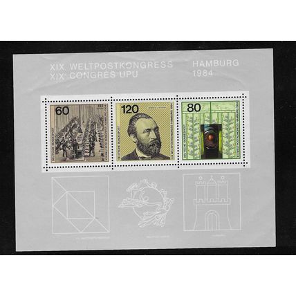 GERMANY 1984 UPU CONGRESS MINIATURE SHEET MNH SG MS2005