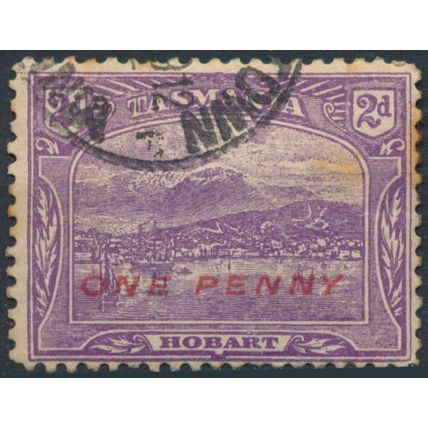 Definitive surch: 1d on 2d - Tasmania 1912 - FH - SG 260a