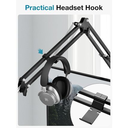 Innogear Desk Mic Stand, 360° Rotatable Overhead Mic Boom Arm Microphone Stands