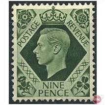 1937 SG473 9d Deep Olive Green Mounted Mint SG473