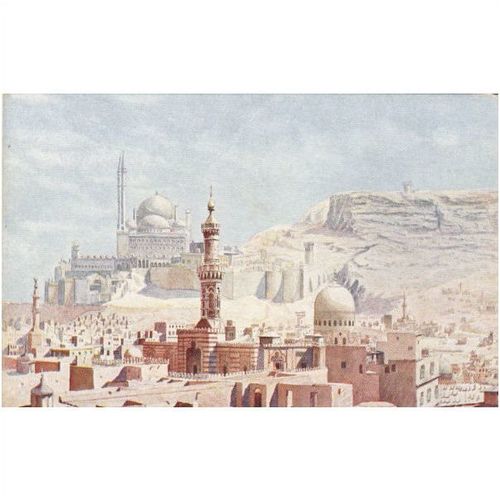 Vintage Colour Postcard - The Citadel Cairo Postcard Trust Series I no 22