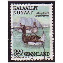 1987 Greenland Sc# 178 used - Birds (oldsquaw) 3.20 krone
