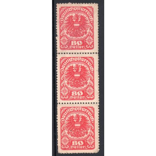 1920 AUSTRIA Sg402 80h 1 MOUNTED 2 UNMOUNTED MINT STRIP OF 3 (BD33)
