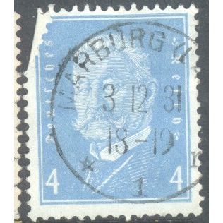 Germany 1931 - 4pf light blue - President Von Hindenburg - used 2