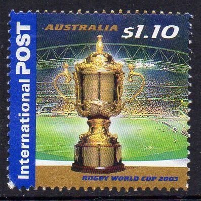 Australia 2003 Rugby World Cup - Webb Ellis Cup $1.10 International Post Used