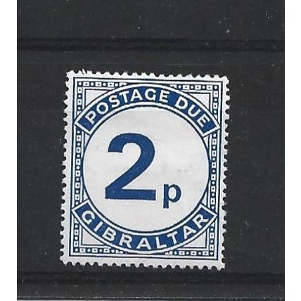 Gibraltar.D6 2p Blue.Mounted Mint.Nov23