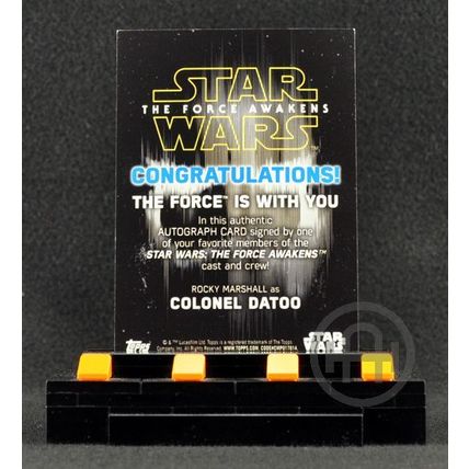 Topps Star Wars The Force Awakens S2 – Autograph Holofoil – Rocky Marshall 17/25