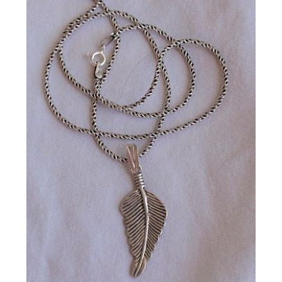 Silver leaf pendant