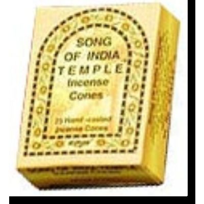 India Temple Incense, Song of India Cones, Box of 25