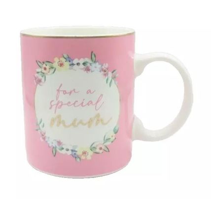 Mum Mug for a Special Mum Pink Floral 9.5 CM Ceramic Mothers Day Gift Tableware