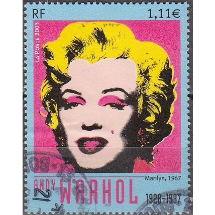 France 2003 Michel 3770 O Cote (2008) 2.20 € Andy Warhol Marilyn Monroe