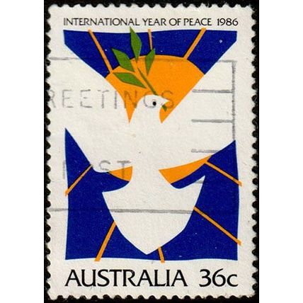 Australia 1986 International Year of Peace 36c Used Stamp .