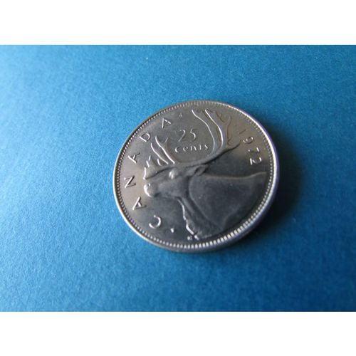 1972 QUEEN ELIZABETH II CANADA TWENTY FIVE CENTS FREE POST. S